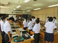 全員で黙祷を行いました