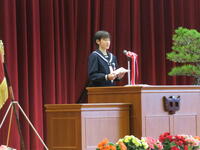 卒業生代表による答辞